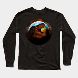 Tyrannosaurus Moon Long Sleeve T-Shirt